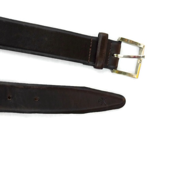 Calvin Klein Leather Belt Italian Calfskin USA M